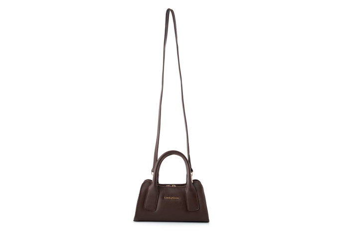 Lucky Bees Bolso de Mano Chocolate Brown en Cuero de Polivinilo Elegante y Sofisticado