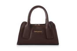 Lucky Bees Bolso de Mano Chocolate Brown en Cuero de Polivinilo Elegante y Sofisticado