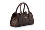Lucky Bees Bolso de Mano Chocolate Brown en Cuero de Polivinilo Elegante y Sofisticado