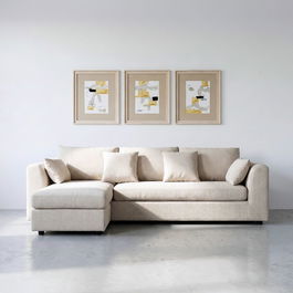 Sofá Chaise Longue Izq./Dcha. Crema 260 X 164 X 76 cm