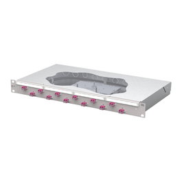 METZ CONNECT Patchfeld OpDAT fix2 splice 12xLC-D OM4 Gris