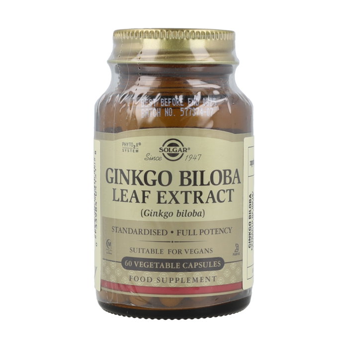 Solgar Ginkgo Biloba Extracto de Hoja 60 Cápsulas Vegetales