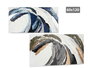 Giftdecor Lienzo Pintado Ola Gris Azul 60 x 120 cm Surtidos (Set de 2)