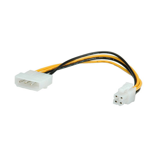 ROLINE Cable de alimentación interno Molex 4p / ATX12V-P4, 0,15 m ROLINE Cable de alimentación interno Molex 4p / ATX12V-P4, 0,15 m