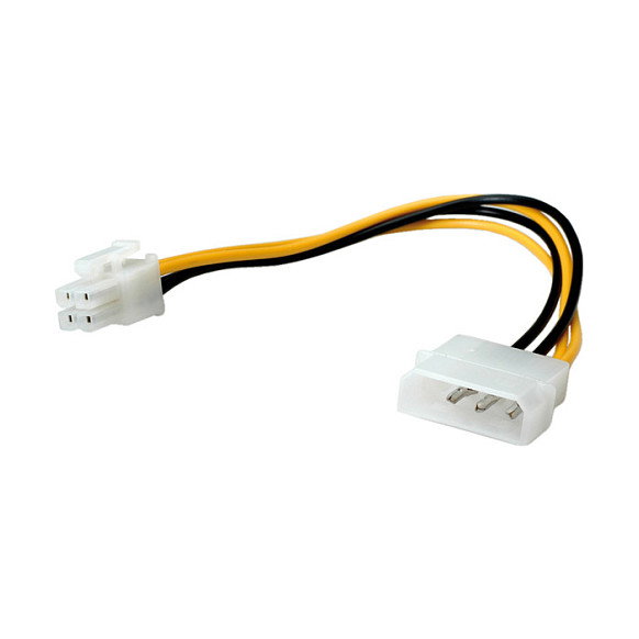 ROLINE Cable de alimentación interno Molex 4p / ATX12V-P4, 0,15 m ROLINE Cable de alimentación interno Molex 4p / ATX12V-P4, 0,15 m
