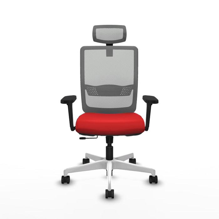 PIQUERAS Y CRESPO Silla de oficina Haches Rojo/Gris con mecanismo Sincro/Traslack PIQUERAS Y CRESPO Silla de oficina Haches Rojo/Gris con mecanismo Sincro/Traslack