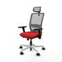 PIQUERAS Y CRESPO Silla de oficina Haches Rojo/Gris con mecanismo Sincro/Traslack
