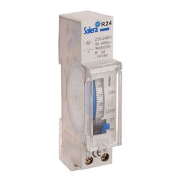 Solera R24 Interruptor Horario 24 Horas Analógico 230V AC Retractilado 16A