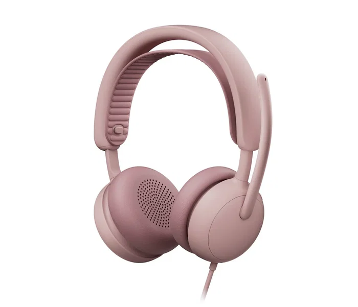 Logitech Zone Wired 2 (981-001616) Auriculares para Negocios con Cable USB-C/A, Cancelación Activa de Ruido, Rosa, Certificado para Microsoft Teams, Diadema Supraaural