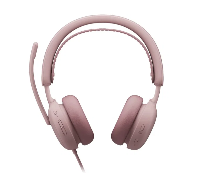 Logitech Zone Wired 2 (981-001616) Auriculares para Negocios con Cable USB-C/A, Cancelación Activa de Ruido, Rosa, Certificado para Microsoft Teams, Diadema Supraaural