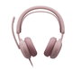 Logitech Zone Wired 2 Auricular Cableado Rosa con Cancelación de Sonido Activo
