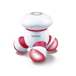 Beurer MG-16 Mini Aparato de Masaje Vibratorio Rojo para Oficina Hogar Viaje