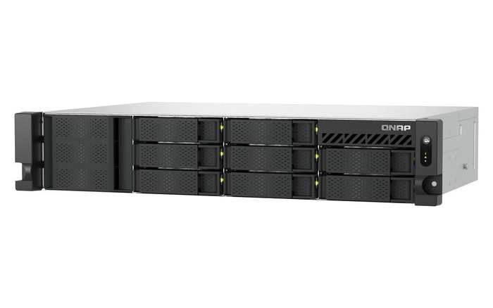 Qnap TS-855eU-RP Servidor NAS para Rack 2U, 8 Bahías, Procesador Intel Atom C5125 2.8 GHz, 8 GB RAM, 2x2.5GbE, Fuente de Alimentación Redundante