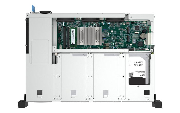 Qnap TS-855eU-RP Servidor NAS para Rack 2U, 8 Bahías, Procesador Intel Atom C5125 2.8 GHz, 8 GB RAM, 2x2.5GbE, Fuente de Alimentación Redundante