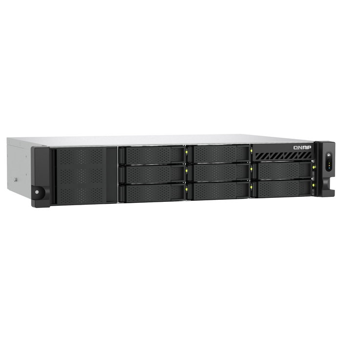 QNAP TS-855eU-RP-8G NAS Rackmontaje 2U 8 Bahías, Intel Atom C5125 8C 2.8GHz, 8GB RAM DDR4, 2x2.5GbE, 2xM.2 2280, 2xPCIe Gen3, 2xPSU