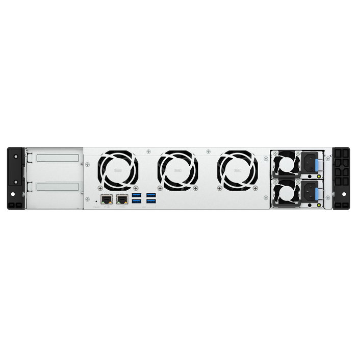 QNAP TS-855eU-RP-8G NAS Rackmontaje 2U 8 Bahías, Intel Atom C5125 8C 2.8GHz, 8GB RAM DDR4, 2x2.5GbE, 2xM.2 2280, 2xPCIe Gen3, 2xPSU