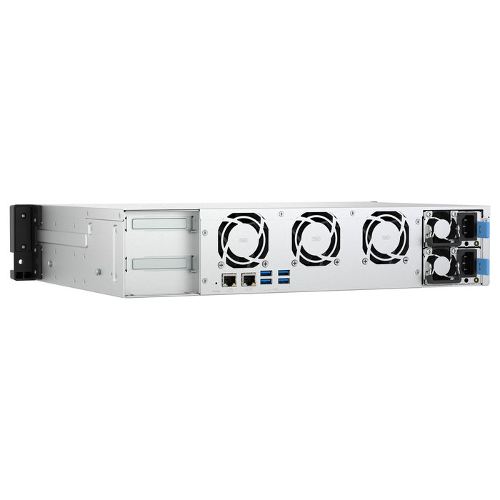 QNAP TS-855eU-RP-8G NAS Rackmontaje 2U 8 Bahías, Intel Atom C5125 8C 2.8GHz, 8GB RAM DDR4, 2x2.5GbE, 2xM.2 2280, 2xPCIe Gen3, 2xPSU