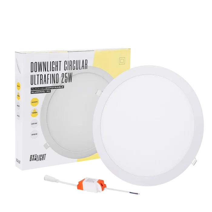 BX3 LIGHT Placa LED Empotrable 25W 2000Lm 6000K Circular Vida 40000h, Iluminación Interior Homogénea para Oficinas Comercios Cocinas BX3 LIGHT Placa LED Empotrable 25W 2000Lm 6000K Circular Vida 40000h, Iluminación Interior Homogénea para Oficinas Comercios Cocinas