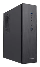 CoolBox Caja PC micro ATX T370 Slim Perfil Bajo Negro con Fuente TFX Basic 500GR-T 500W 80+ Bronze, 1x USB-C 3.2 Gen1, 1x USB-A 3.0, Compatible Low-Profile