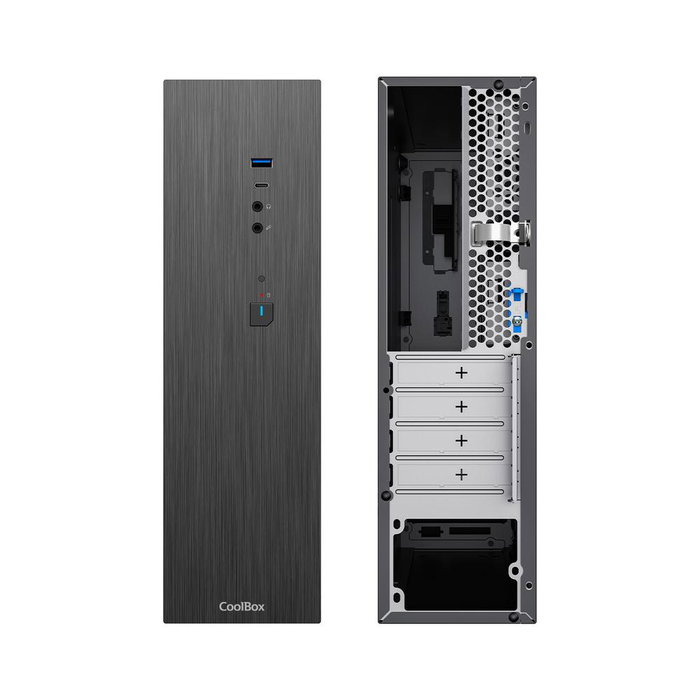 COOLBOX Caja PC Micro ATX Slim T370-1 500W USB3.0 Negro