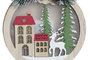 DKD Home Decor Decoracion Colgante Navidad Tradicional Verde Rojo Madera LED 2 x 14 x 12 cm (6 Unidades)