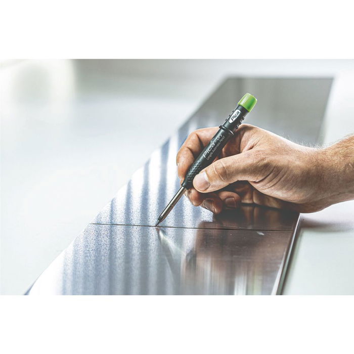 Pica Lápiz de carpintero automático recargable para profesionales, marca en múltiples superficies