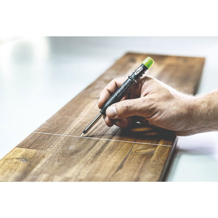 Pica Lápiz de carpintero automático recargable para profesionales, marca en múltiples superficies