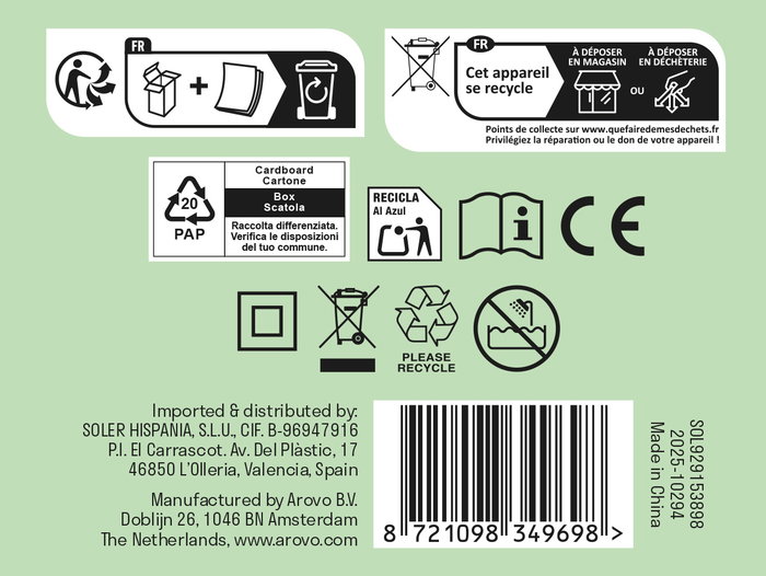 Inde Secador De Pelo Plegable Emily In Paris 7.5 cm ancho x 18.5 cm alto x 21.5 cm largo (6 Unidades)