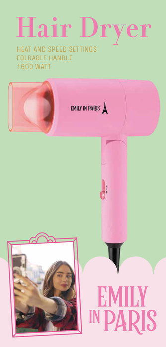 Inde Secador De Pelo Plegable Emily In Paris 7.5 cm ancho x 18.5 cm alto x 21.5 cm largo (6 Unidades)