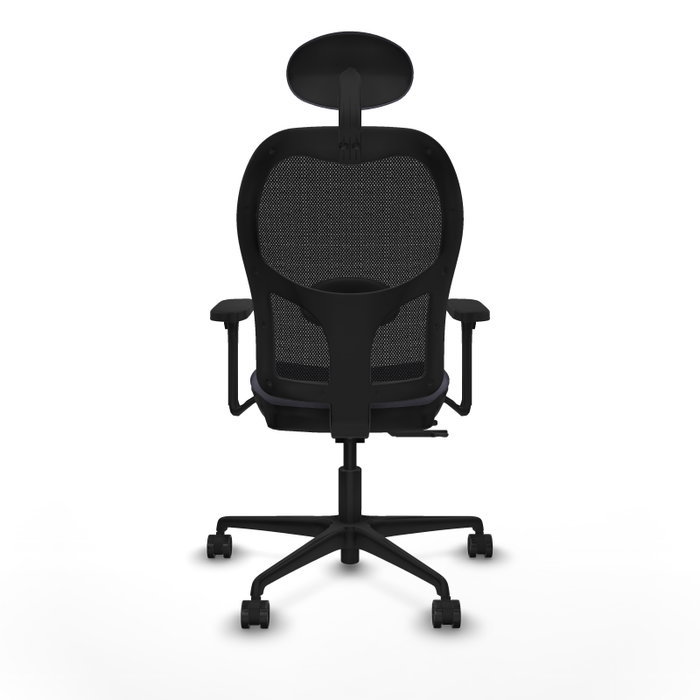PIQUERAS Y CRESPO Silla de oficina Jorquera con mecanismo Sincro/Traslack, Gris oscuro y Negro