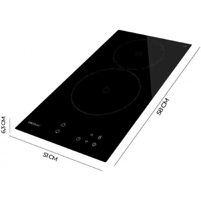 Placa Vitrocerámica Cecotec Bolero Squad V 2001 3000 W 29 x 51 cm