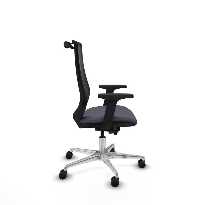 PIQUERAS Y CRESPO Silla de oficina Mardos con mecanismo Sincro/Traslack, Gris oscuro y Negro