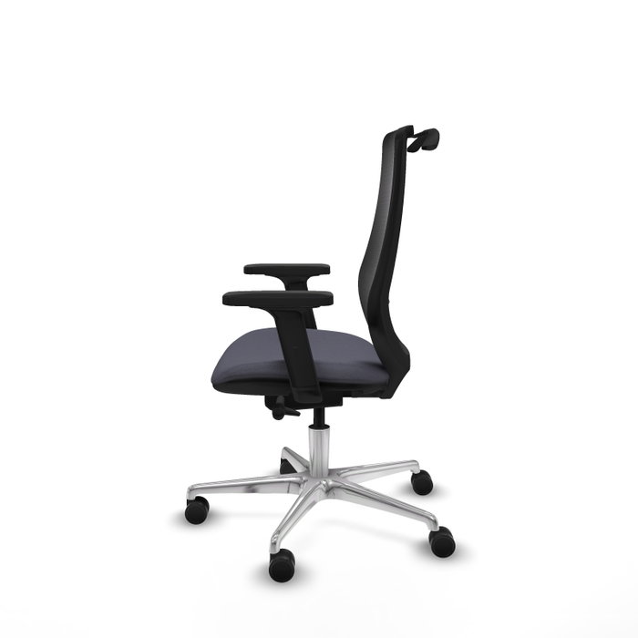 PIQUERAS Y CRESPO Silla de oficina Mardos con mecanismo Sincro/Traslack, Gris oscuro y Negro
