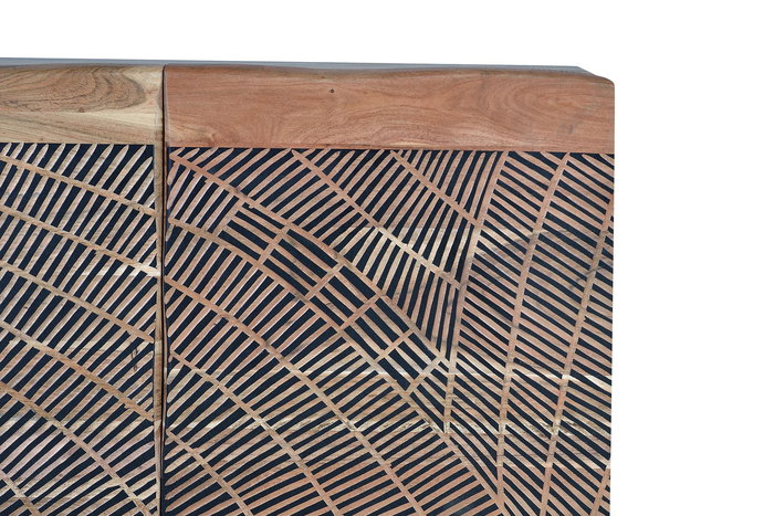 Giner y Colomer Aparador de Madera de Acacia con Patas de Metal, Natural, 90x40x86 cm