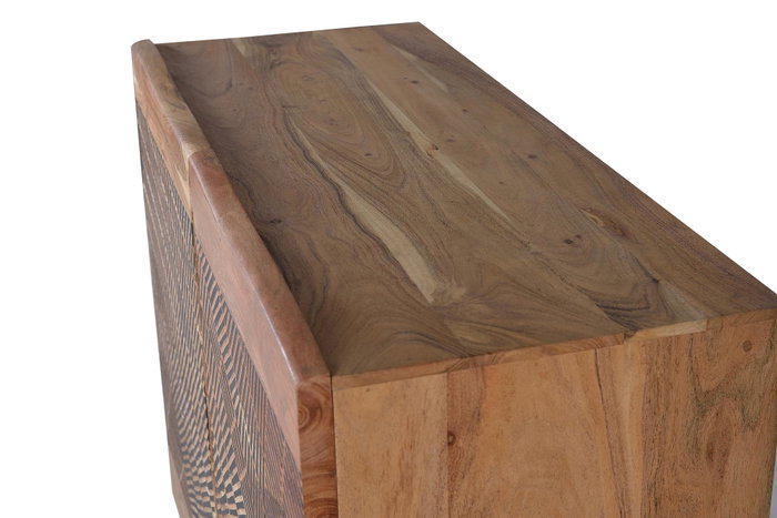Giner y Colomer Aparador de Madera de Acacia con Patas de Metal, Natural, 90x40x86 cm