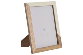 DKD Home Decor Marco de Fotos de Mango y Cristal Blanco 15x20 cm