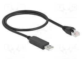 DeLOCK 64159 Cable de conexión serial USB 2.0 Tipo-A a RS-232 RJ45, 50 cm, Negro