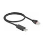 DeLOCK 64159 Cable de conexión serial USB 2.0 Tipo-A a RS-232 RJ45, 50 cm, Negro