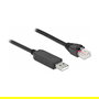 DeLOCK Cable Serial con Chipset FTDI, USB 2.0 Tipo A a RS-232 RJ45, 50 cm Negro - Ref. Delock Serielles Anschlusskabel