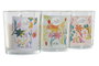 DKD Home Decor Surtido de Velas de Cera de Soja Floral, Multicolor