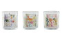 DKD Home Decor Surtido de Velas de Cera de Soja Floral, Multicolor
