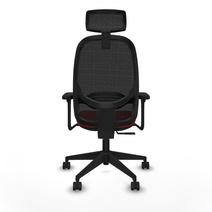 PIQUERAS Y CRESPO Silla de oficina Cilanco con mecanismo Sincro, Rojo y Negro