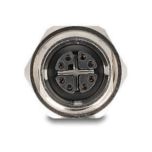 DeLOCK Adaptador M12 X-coded 8 pines hembra a RJ45 hembra Cat.6A STP Plata DeLOCK Adaptador M12 X-coded 8 pines hembra a RJ45 hembra Cat.6A STP Plata