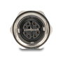 DeLOCK Adaptador M12 X-coded 8 pines hembra a RJ45 hembra Cat.6A STP Plata