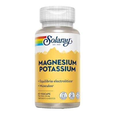 SOLARAY Magnesium Potassium 60 Veg Caps SOLARAY Magnesium Potassium 60 Veg Caps