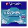 Verbatim DVD-RW 4,7 GB 4x, Pack de 5 unidades, Matt Silver