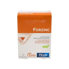 PILEJE Forzinc 60 Comprimidos – Zinc para el Funcionamiento Normal del Sistema Inmunitario – Compatible con Dieta Vegana
