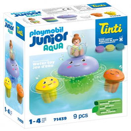 Playmobil 1.2.3 Aqua & Tinti Familia de Medusas Colores - Juego para Baño - Ref. 71439