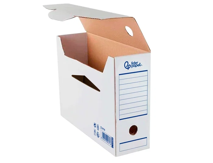 Liderpapel Caja de archivo definitivo automática DIN A4 Blanco