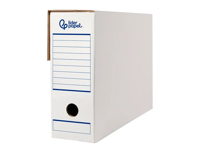Liderpapel Caja de archivo definitivo automática DIN A4 Blanco